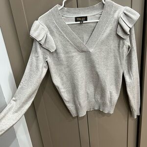 Trulli Women's V-Neck Sweater in Light Gray